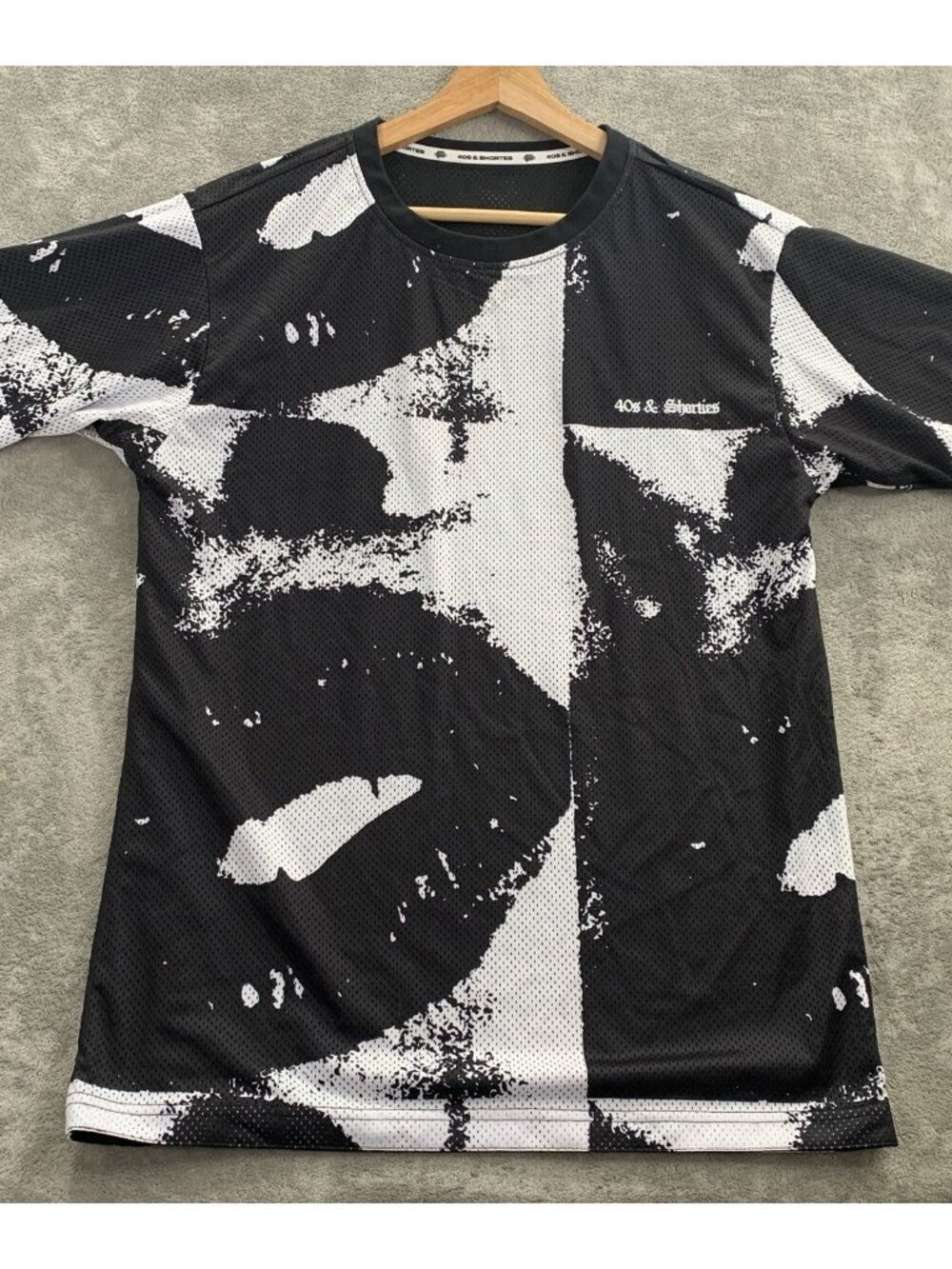 40s and Shorties Shirt Mens Medium Lips Reversible Mesh Jersey Exxxtreme Sports